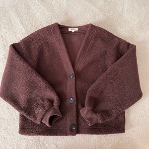 Madewell (re)sourced fleece crop cardigan (M)